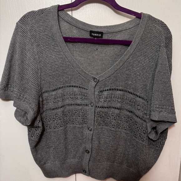 Torrid Heather Gray Knit Sweater - Picture 1 of 3